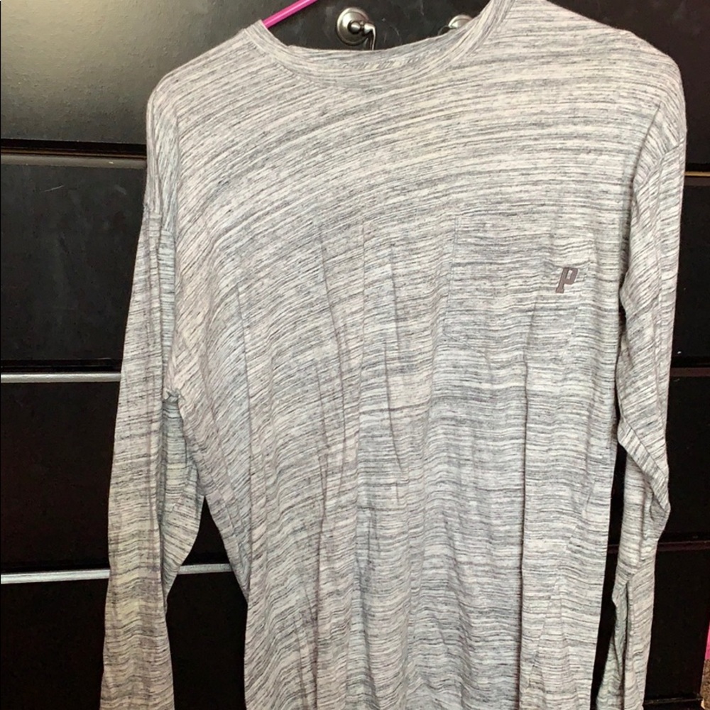gray PINK long sleeve shirt